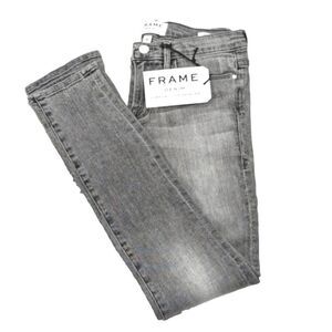 Frame Le skinny de Jeanne gray wash jeans, size 27